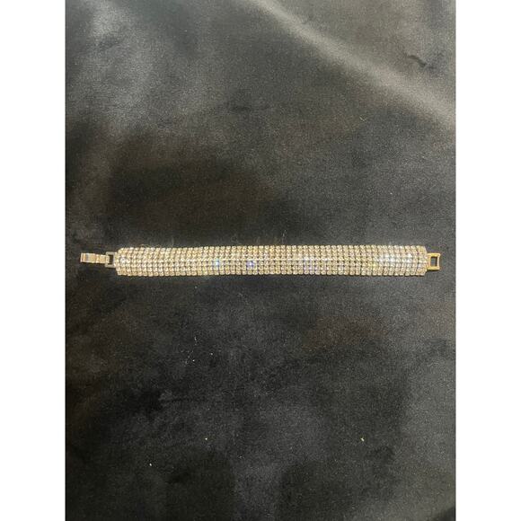 Vintage Matching Set - Rhinestone 36" Rhinestone Necklace AND Bracelet - Picture 7 of 9